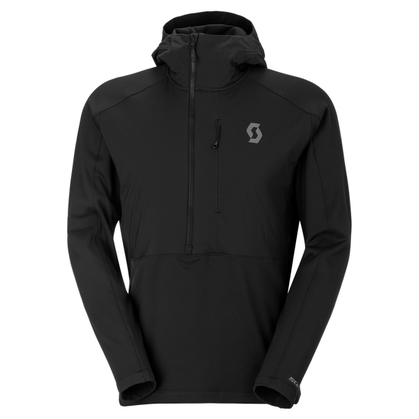 SCOTT Defined Mid Pullover Midlayer-Hoodie Herren – Black Vorderansicht