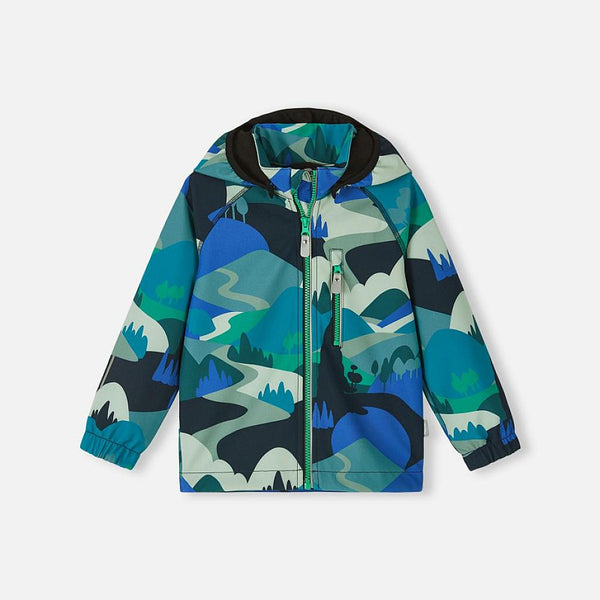 Reima Vantti Softshelljacke Kinder Sparkly Blue – Packshot Vorderseite