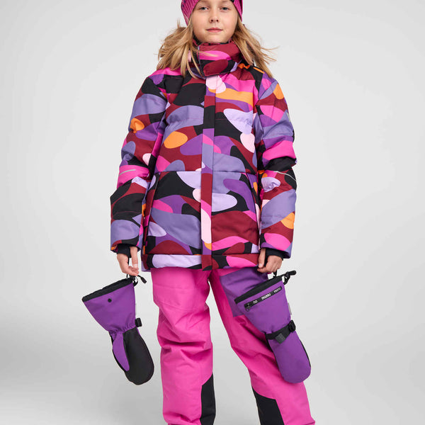 Reima Ranua Daunenjacke Kinder in Fucshia – Vorderansicht
