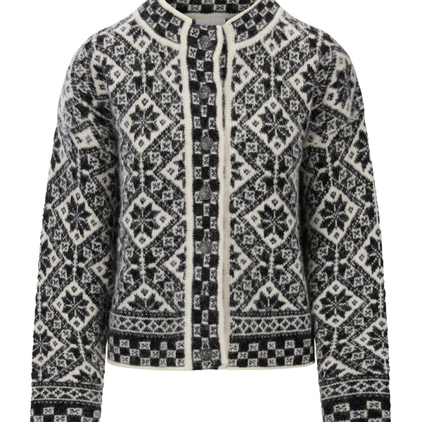 Dale Of Norway SOTRA ALPA Damen – Black - White – Packshot – 85921_F00_Sotra_Alpa_fem_cardigan