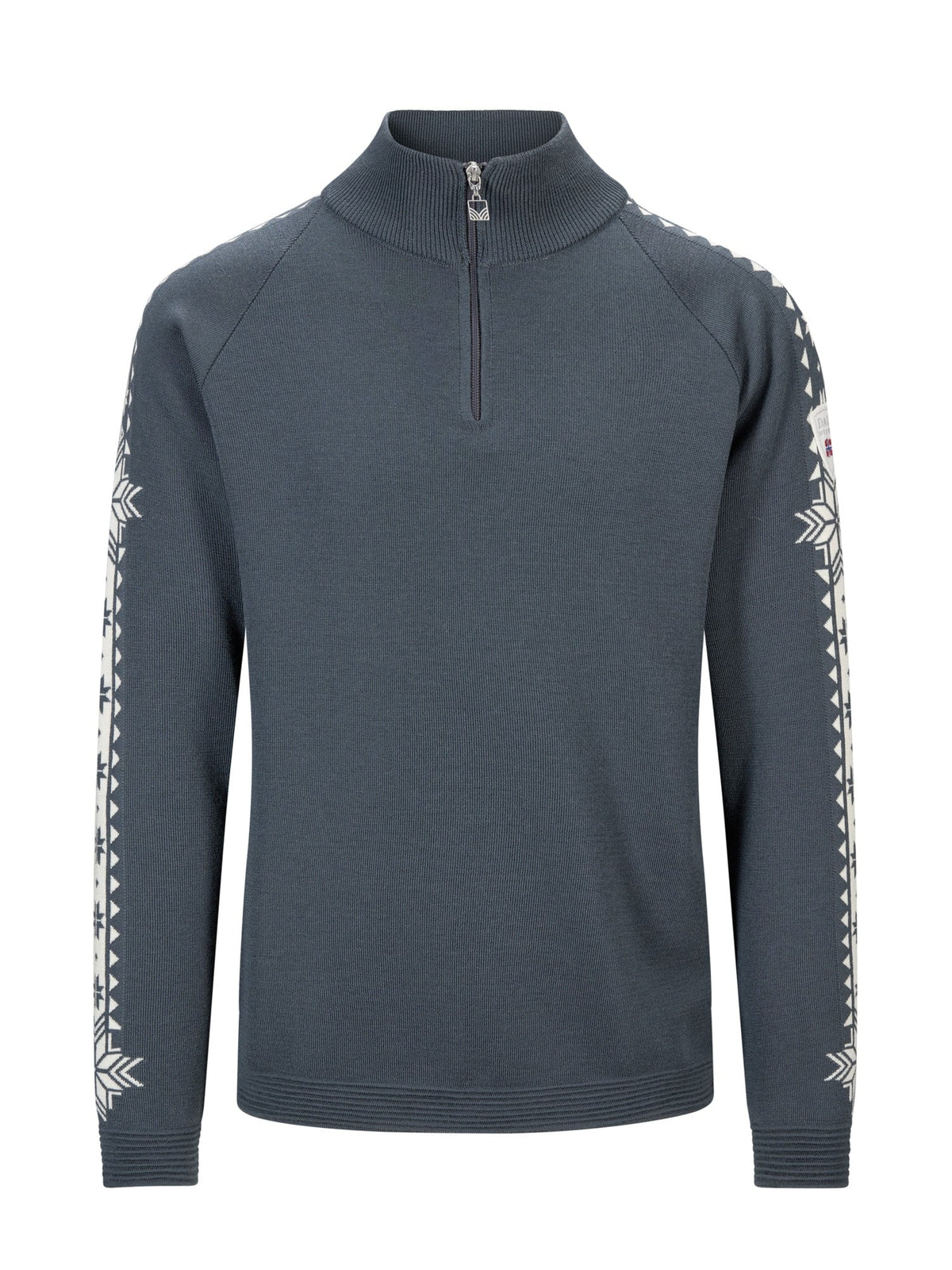 Dale Of Norway GEILO Merino-Pullover Herren – Steel - Offwhite – Packshot