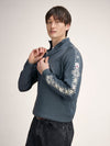 Dale Of Norway GEILO Merino-Pullover Herren – Steel - Offwhite – Studio Detail