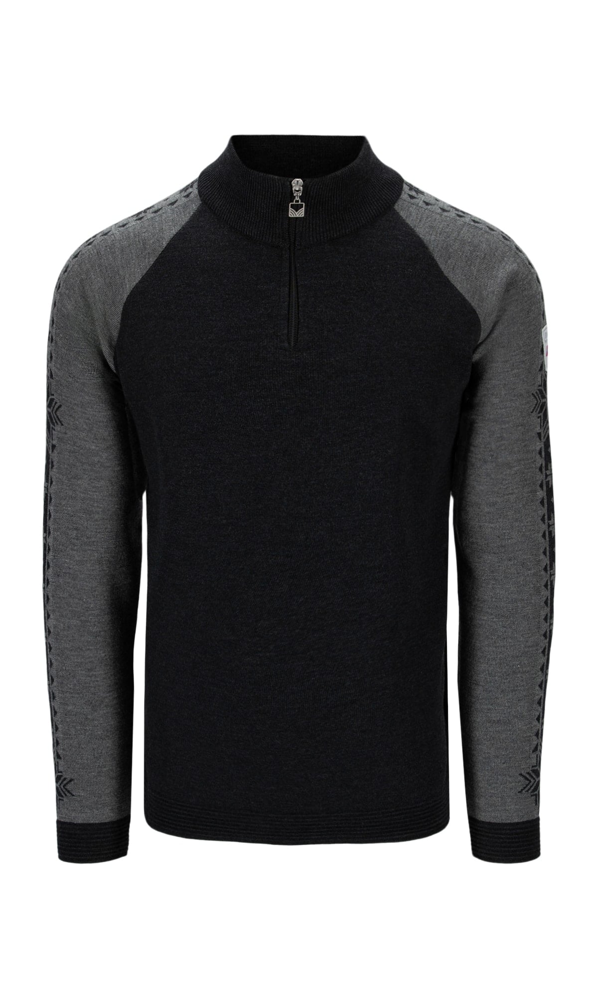 Dale Of Norway GEILO Merino-Pullover Herren – Dark Charcoal - Smoke – Packshot