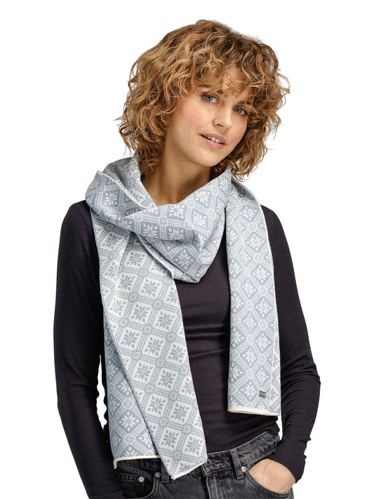 Dale Of Norway CHRISTIANIA SCARF Offwhite Metalgrey One size - PeakStyle