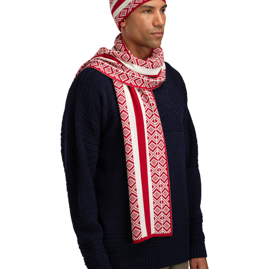 Dale Of Norway KVITEGGA SCARF Raspberry Offwhite One size - PeakStyle