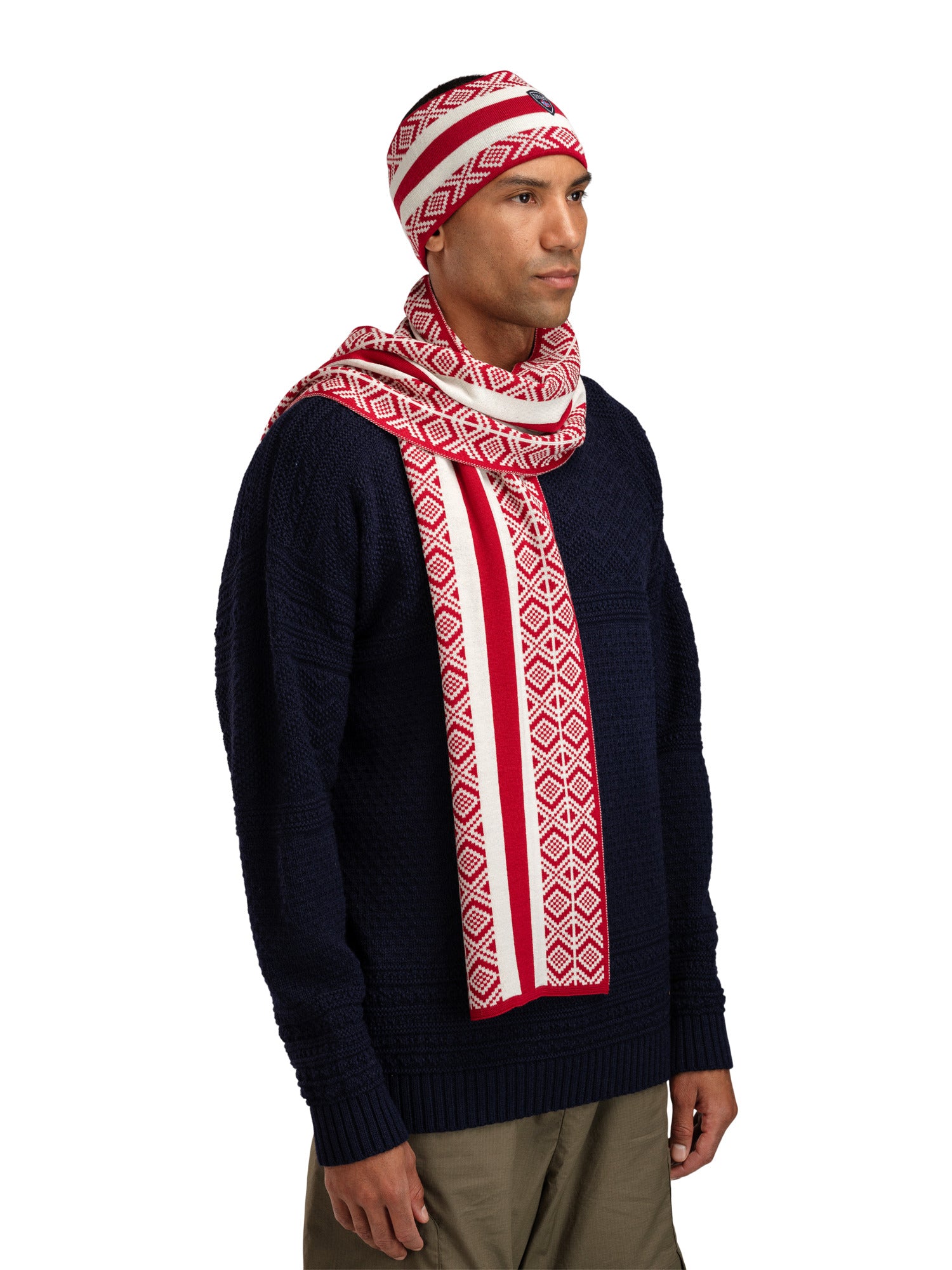 Dale Of Norway KVITEGGA SCARF Raspberry Offwhite One size - PeakStyle