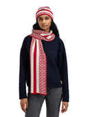 Dale Of Norway KVITEGGA SCARF Raspberry Offwhite One size - PeakStyle