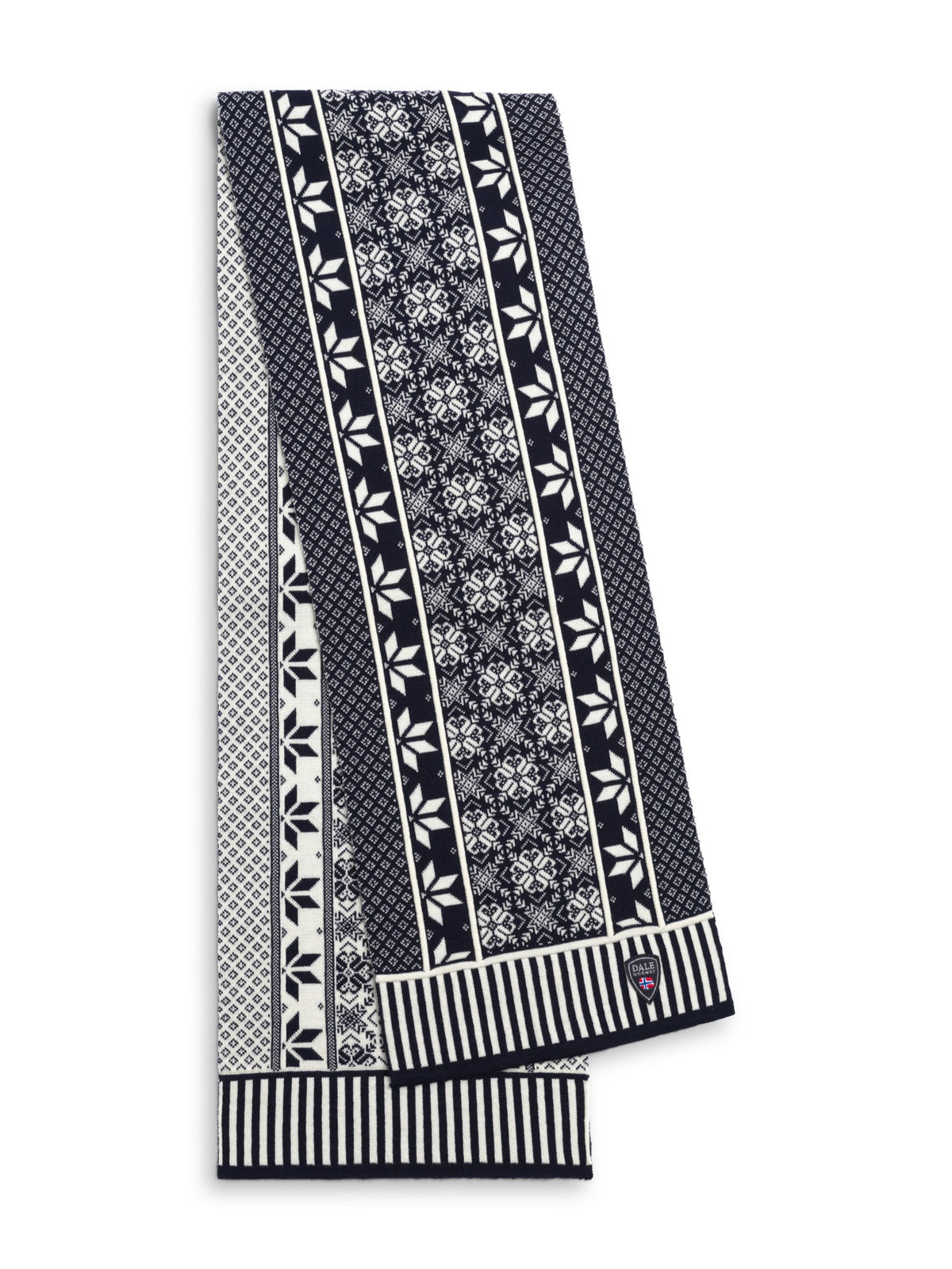Dale Of Norway VARDÅSEN Merino-Schal Unisex – Navy - Offwhite