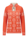 Dale of Noorwegen PEACE wollen damessweater rood rood - gebroken wit Packshot