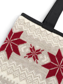 Dale Of Norway EGERSUND TOTEBAG Sand Offwhite Red One size - PeakStyle