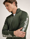 Dale Of Norway GEILO Merino-Pullover Herren – Dark Green - Offwhite – Ärmeldetail