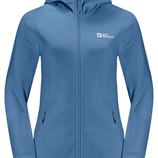 Jack Wolfskin W BAISELBERG HOODED FZ W mid blue 2XL - PeakStyle