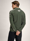 Dale Of Norway GEILO Merino-Pullover Herren – Dark Green - Offwhite – Rückansicht