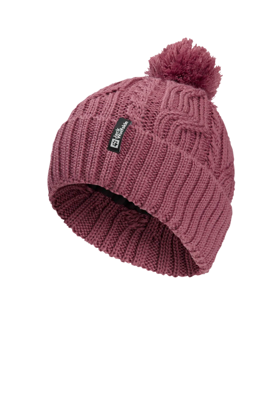 Jack Wolfskin POMPOM BEANIE raisin One Size - PeakStyle
