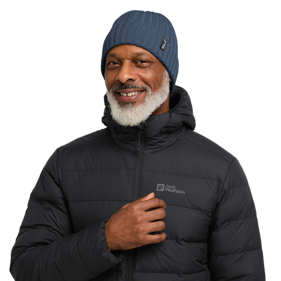 Jack Wolfskin RIB KNIT BEANIE Unisex Strickmütze Midnight Sky 4-ma125