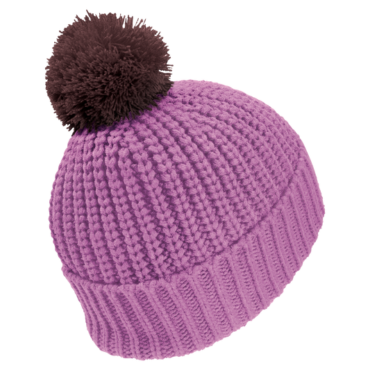 Jack Wolfskin POMPOM BADGE BEANIE K Kinder Mütze Vivid Orchid 1-a320