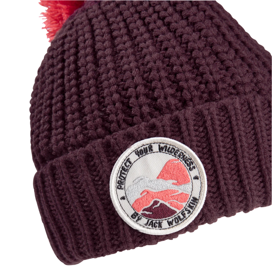 Jack Wolfskin POMPOM BADGE BEANIE K amaranth M - PeakStyle