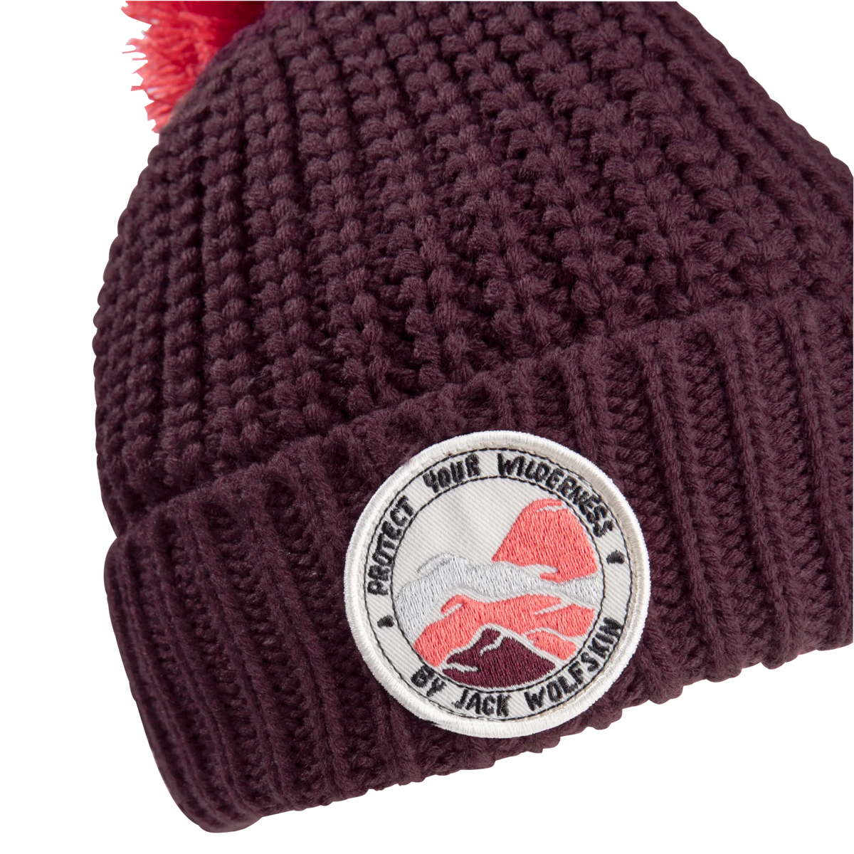 Jack Wolfskin POMPOM BADGE BEANIE K amaranth M - PeakStyle