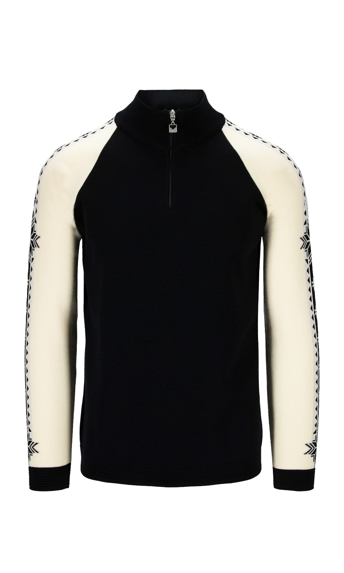 Dale Of Norway GEILO Merino-Pullover Herren – Black - Offwhite – Packshot