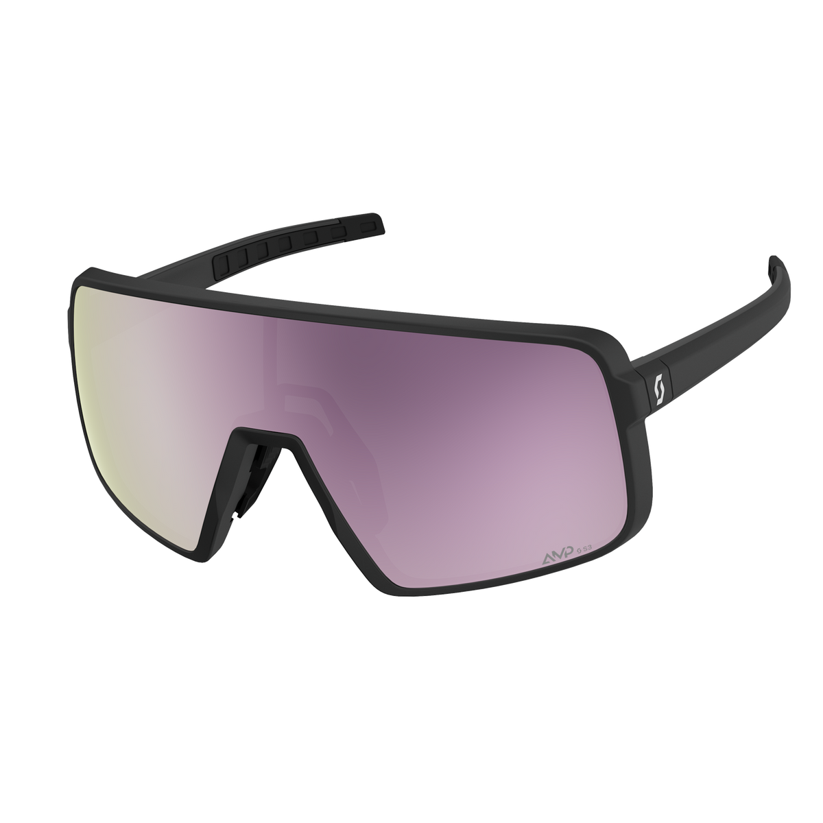 SCOTT Torica Sonnenbrille Black - AMP Lavender Chrome S3 – Frontansicht