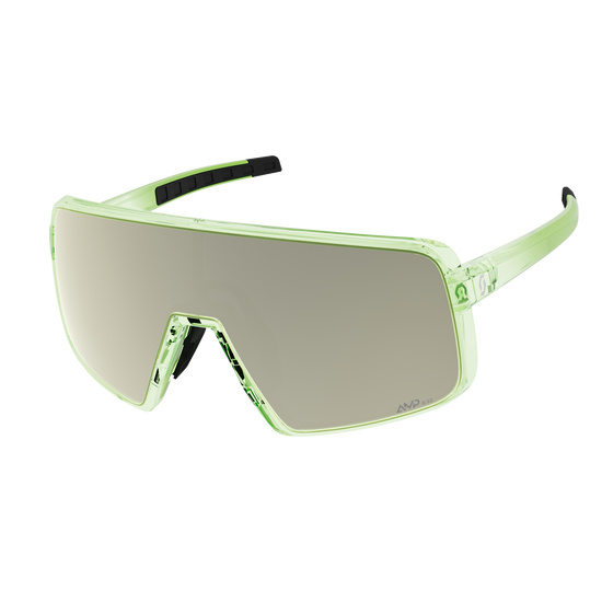 SCOTT Torica Sonnenbrille Luminary Green - AMP White Chrome S2 – Frontansicht