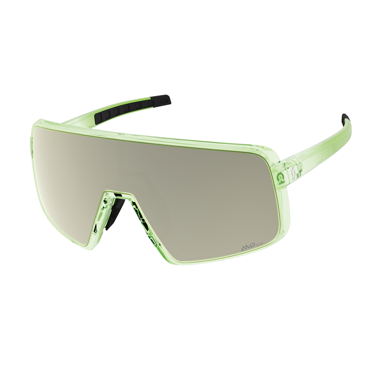 SCOTT Torica Sonnenbrille Luminary Green - AMP White Chrome S2 – Frontansicht