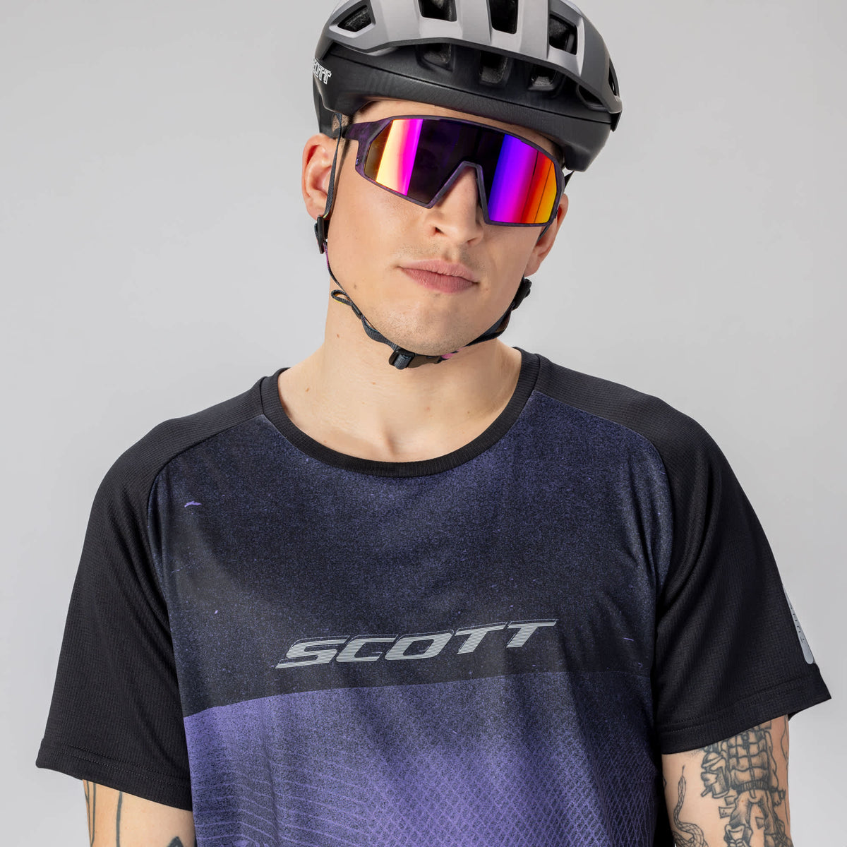 SCOTT Pro Shield Sonnenbrille White Matt - AMP Beryl Blue Chrome S3 Ansicht 6