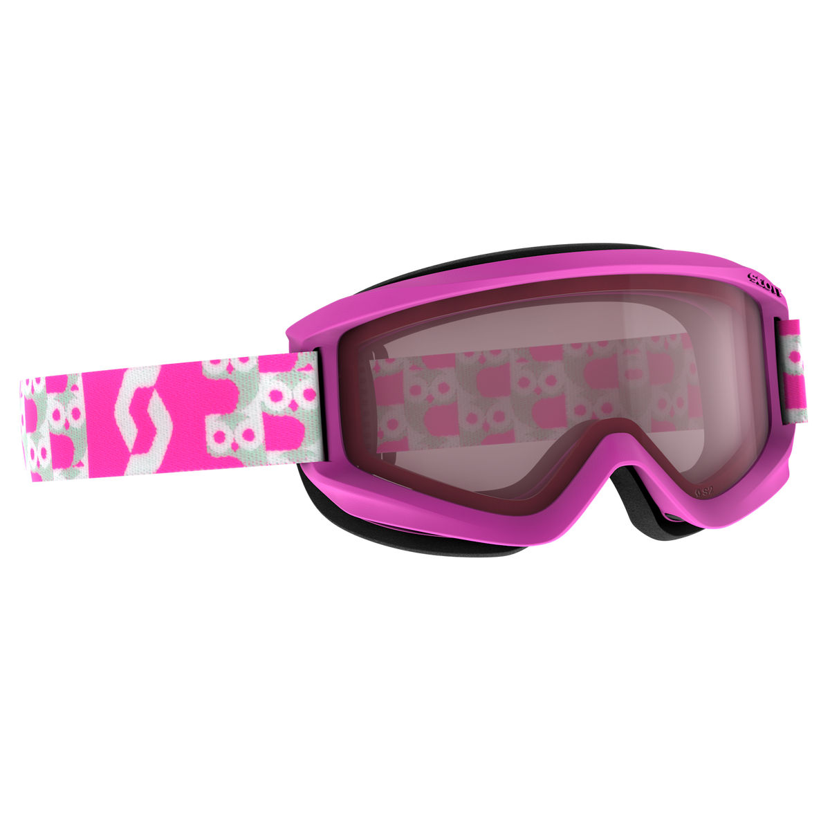 SCOTT Agent Junior Skibrille – Neon Pink - Enhancer S2