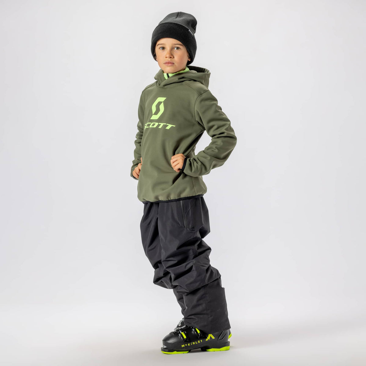 Sudadera con capucha SCOTT Defined Warm Midlayer para niños - Uso en PeakStyle