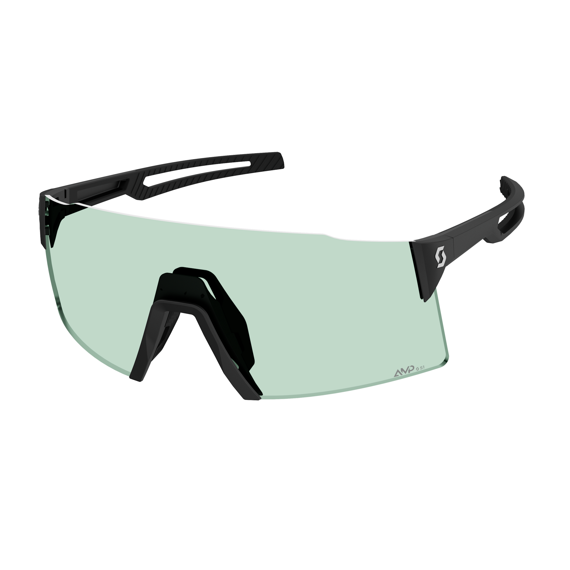 SCOTT Stride Compact zonnebril – Zwart / AMP Green S1