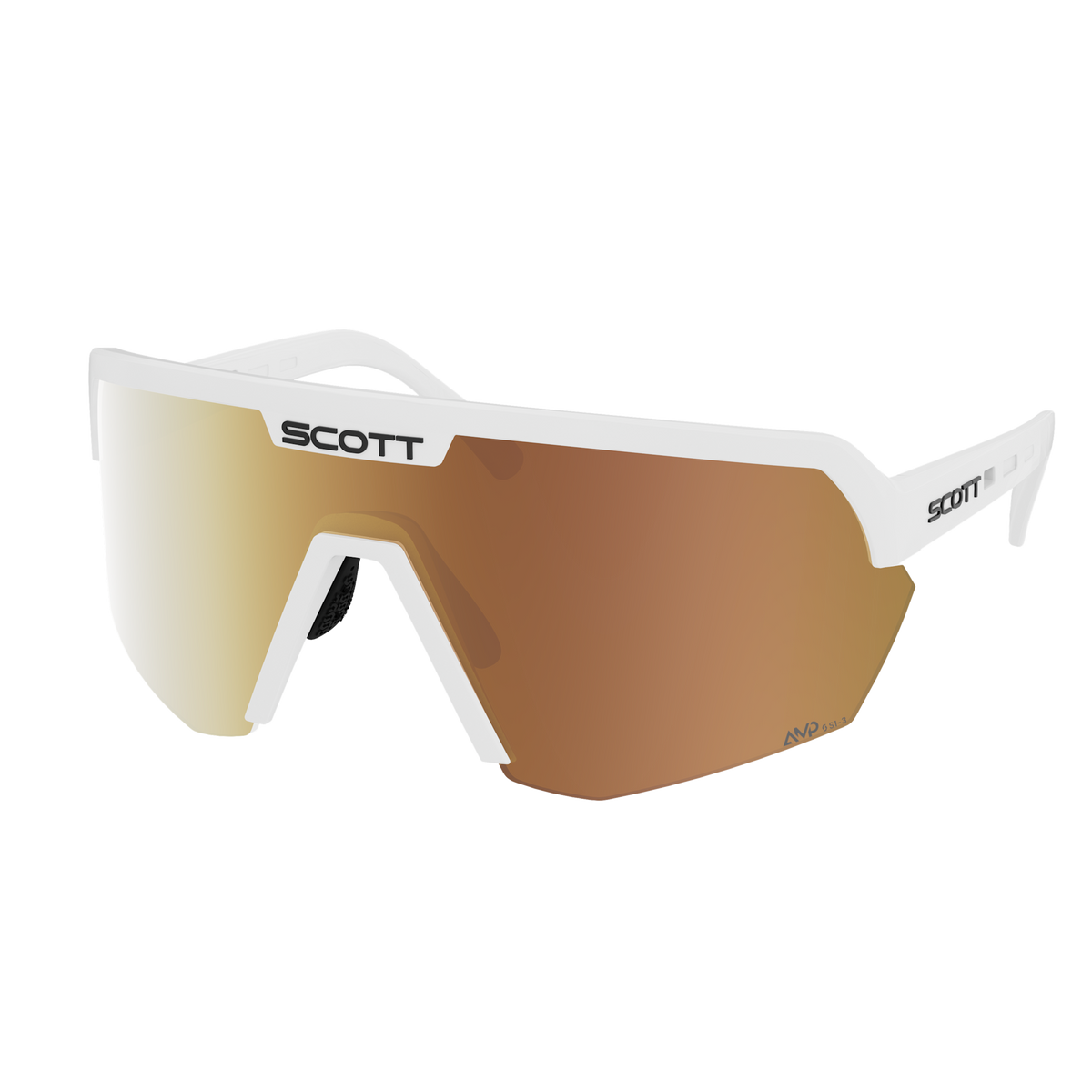 SCOTT Sport Shield Light Sensitive Sonnenbrille White Matt - AMP LS Gold Chrome S1-3 Ansicht 1