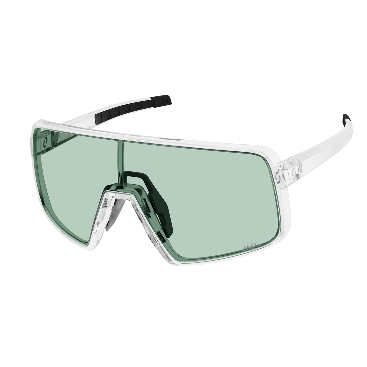 SCOTT Torica Sonnenbrille Translucent - AMP Green S1 – Frontansicht