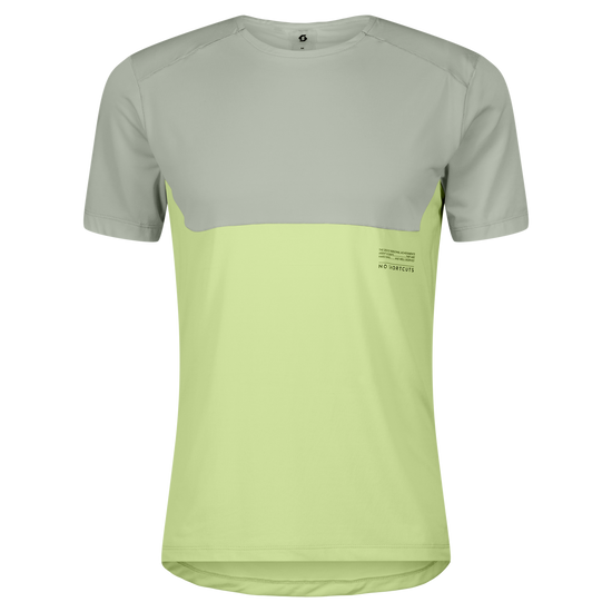 SCOTT Endurance Tech Kurzarmshirt Herren – Spray Grey / Acid Yellow – Vorderansicht