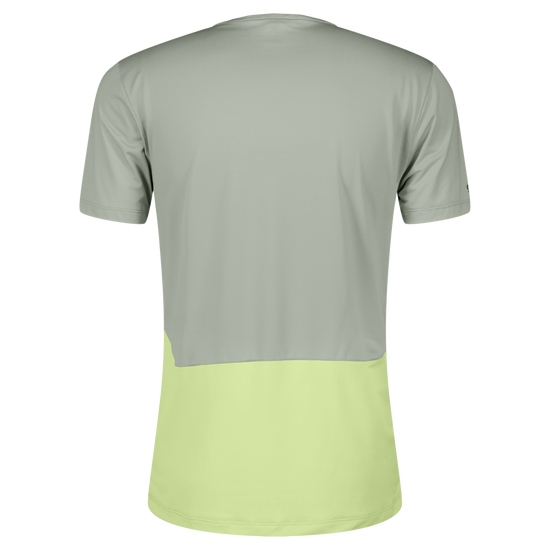SCOTT Endurance Tech Kurzarmshirt Herren – Spray Grey / Acid Yellow – Rückansicht