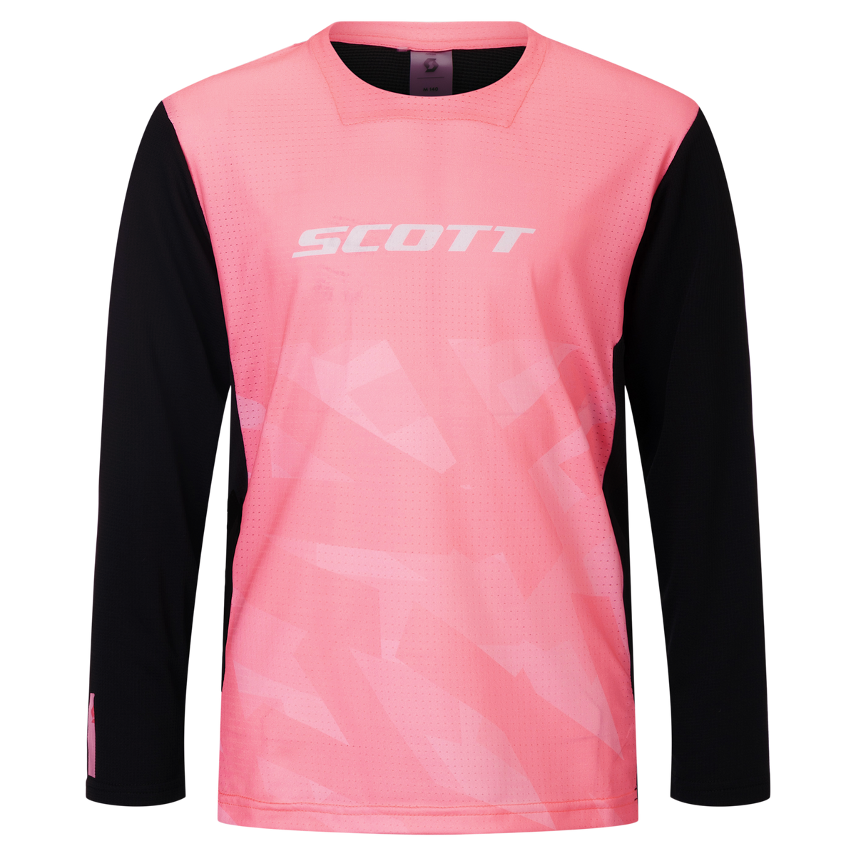 SCOTT Tee Vertic Delta LS für Kinder – Digital Pink – Hauptansicht
