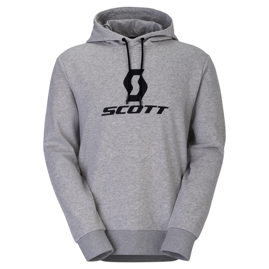 Felpa con cappuccio a maniche lunghe SCOTT Icon da uomo – Grigio melange
