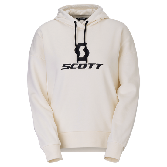 Felpa con cappuccio a maniche lunghe SCOTT Icon da donna – Bianco cotone