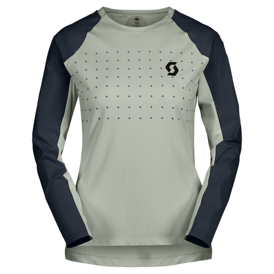 SCOTT Trail Vertic Pro Langarmshirt Damen - Spray Grey Dark Blue Vorderansicht