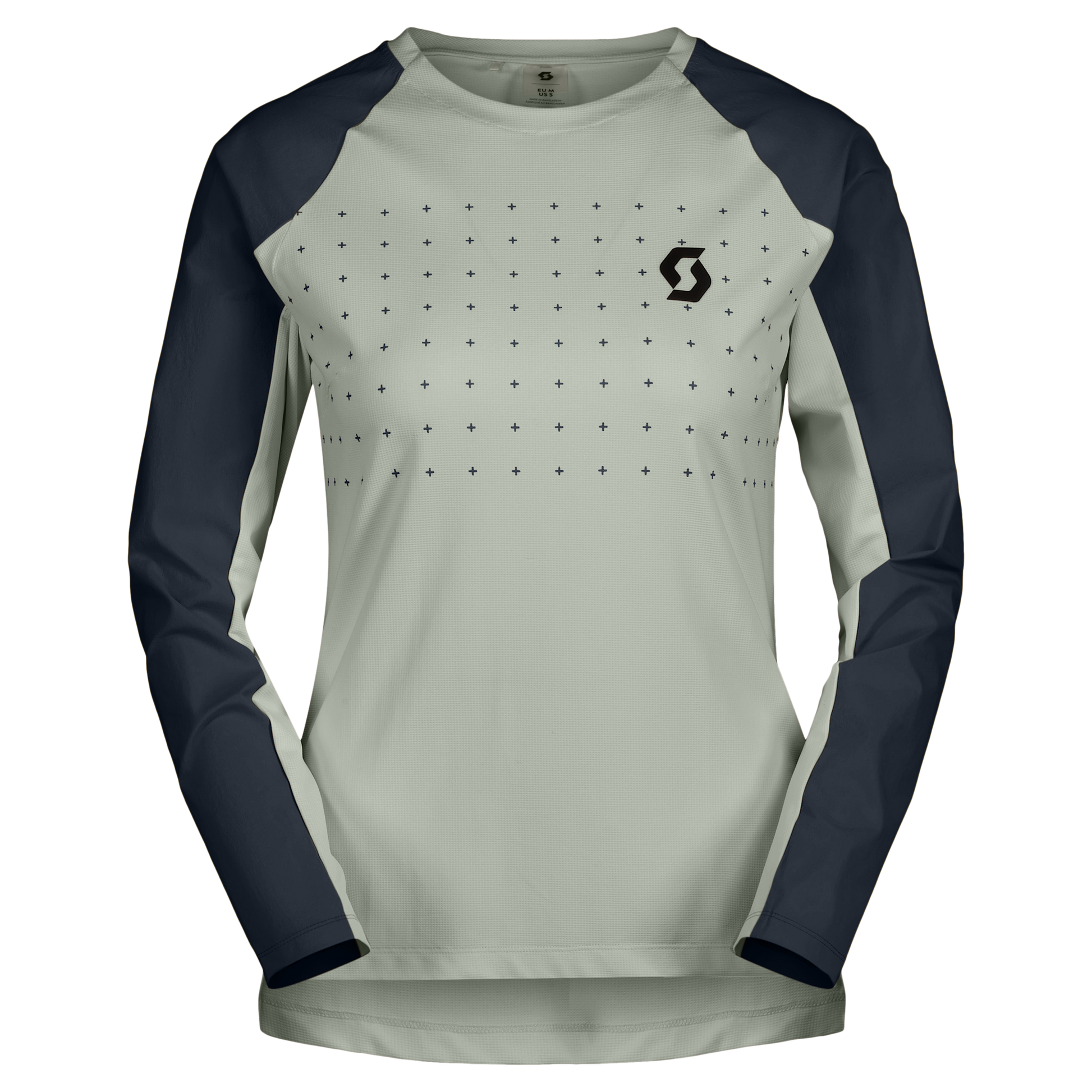 SCOTT Trail Vertic Pro Langarmshirt Damen - Spray Grey Dark Blue Vorderansicht