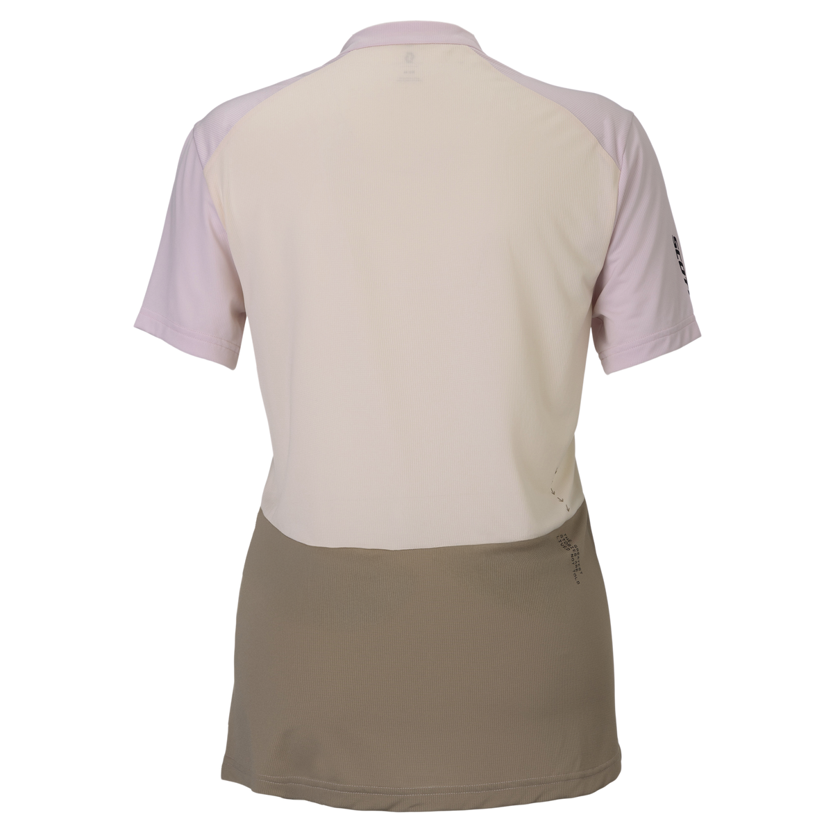 SCOTT Tee Vertic Zip Short Sleeve Damen – Bliss Pink - Cotton White – Rückansicht