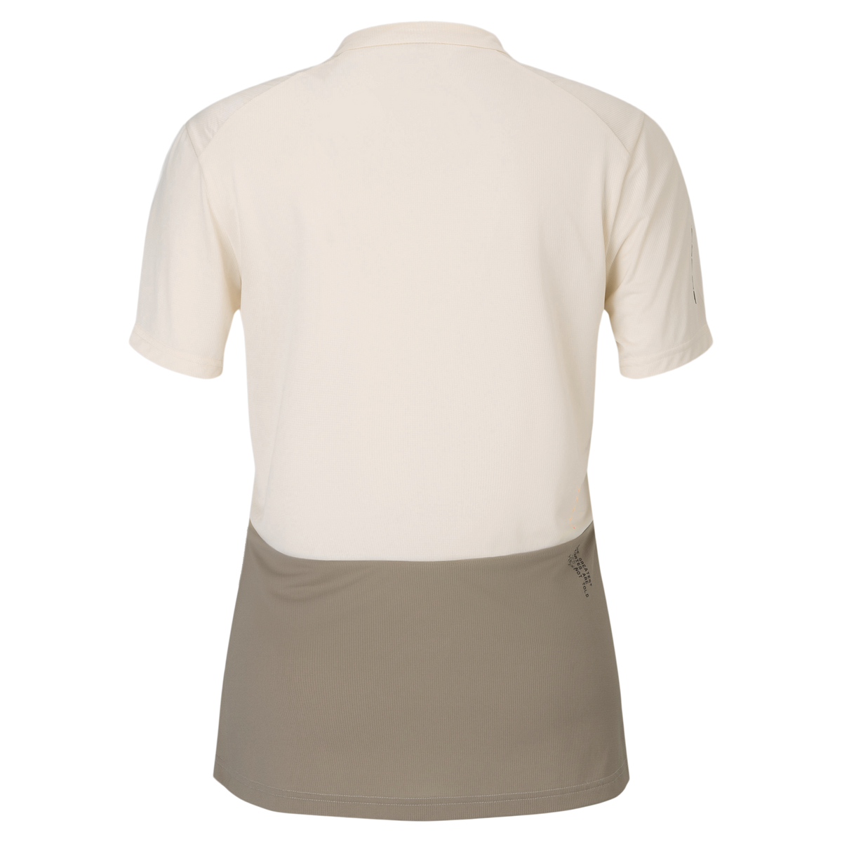 SCOTT Tee Vertic Zip Short Sleeve Damen – Cotton White - Toast Beige – Rückansicht