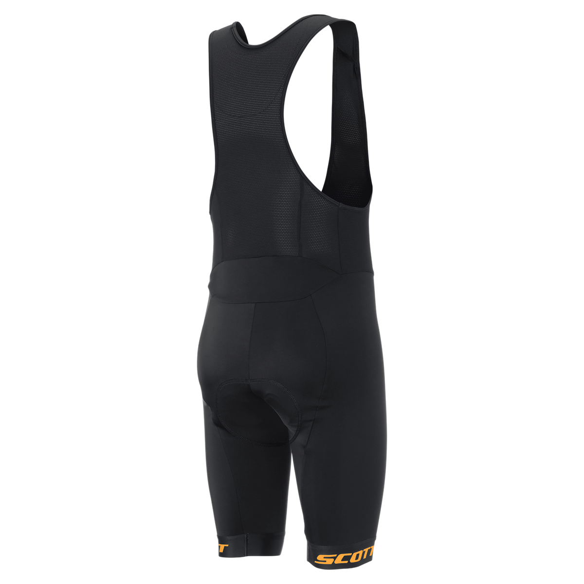 SCOTT Bib Shorts Endurance ++ Herren – Black - Gleam Orange – Rückansicht