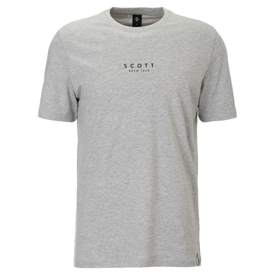 SCOTT Typo T-Shirt Herren in Grey Melange – Vorderansicht