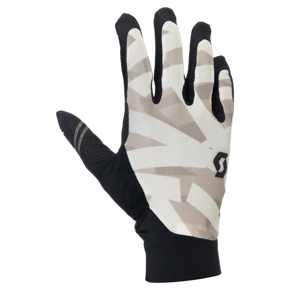 SCOTT Traction Langfinger-Fahrradhandschuhe – Cotton White – Vorderansicht