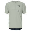 SCOTT Tee Vertic Zip Short Sleeve Herren – Spray Grey - Dark Blue – Vorderansicht