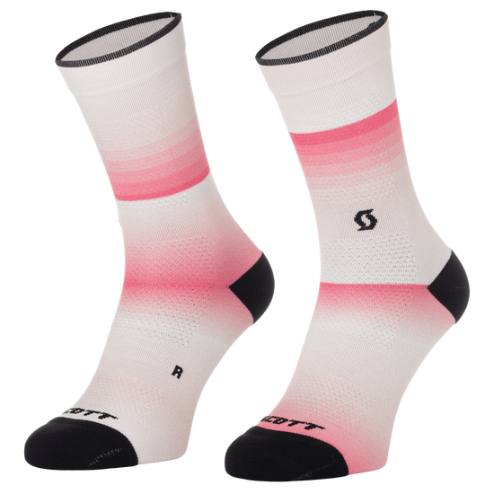 SCOTT Gradient Stripes Crew-Socken – Digital Pink - White – Ansicht 1