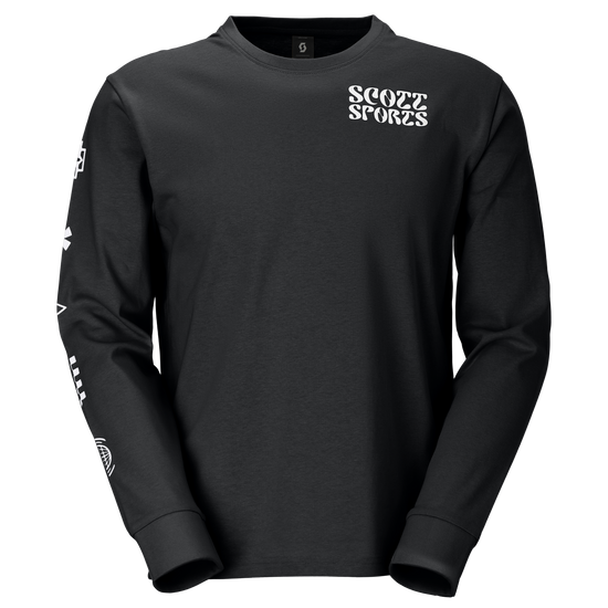 SCOTT Graphic Langarmshirt – Black Vorderansicht