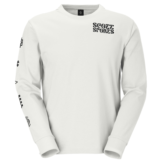 SCOTT Graphic Langarmshirt – White Vorderansicht