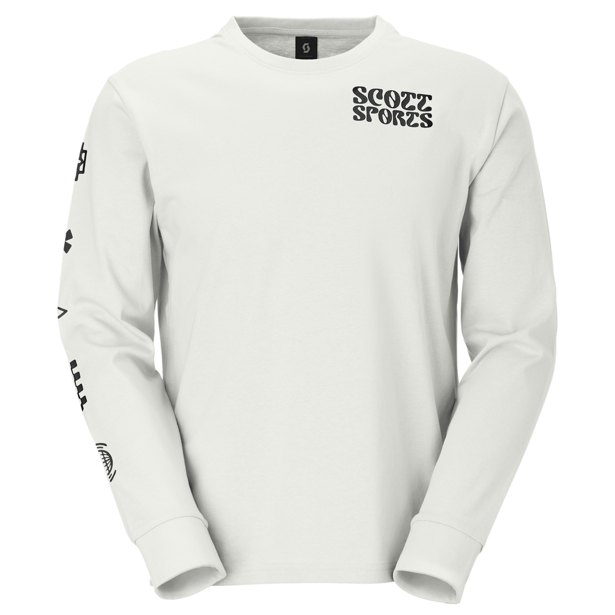 SCOTT Graphic Langarmshirt – White Vorderansicht