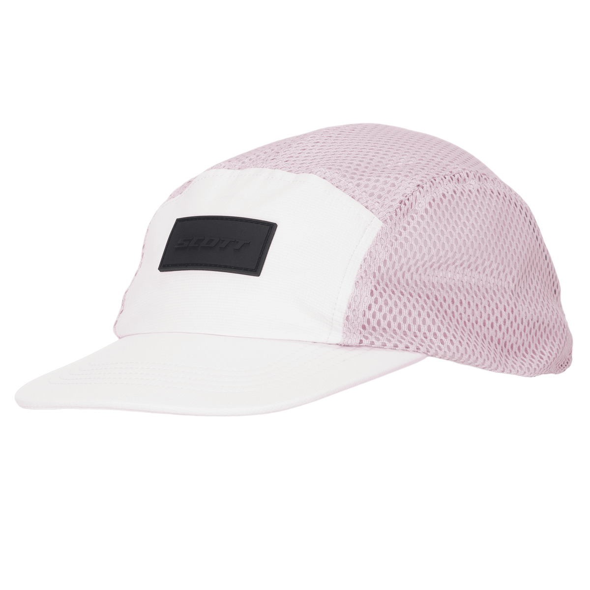 SCOTT Endurance 5-Panel Cap – Cotton White - Bliss Pink